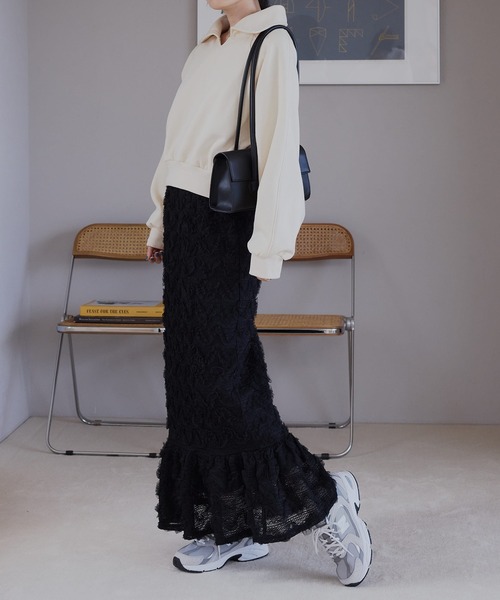 CHAN ME（チャンミ）の「レースティアードスカート（スカート・レディース・ホワイト/ブラック・MEDIUM/LARGE/X-LARGE）」の14枚目の写真