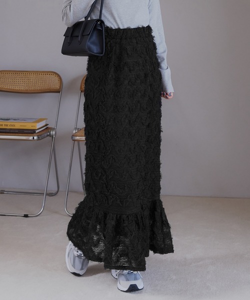 CHAN ME（チャンミ）の「レースティアードスカート（スカート・レディース・ホワイト/ブラック・MEDIUM/LARGE/X-LARGE）」の9枚目の写真