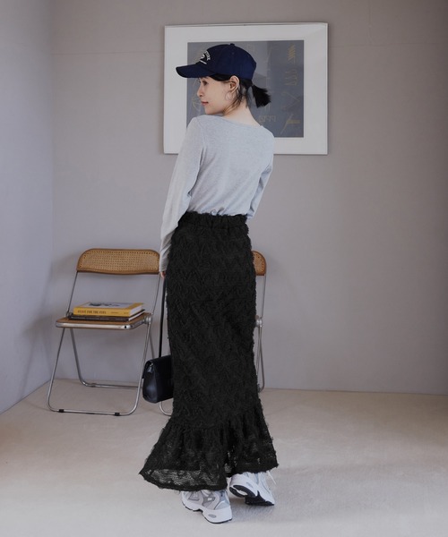 CHAN ME（チャンミ）の「レースティアードスカート（スカート・レディース・ホワイト/ブラック・MEDIUM/LARGE/X-LARGE）」の10枚目の写真