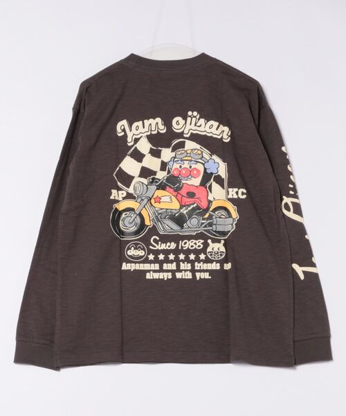 ジャムおじさんバイク長袖Tシャツ大人（Tシャツ/カットソー