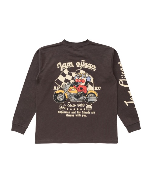 ジャムおじさんバイク長袖Tシャツ大人（Tシャツ/カットソー
