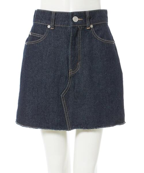 INGNI（イング）の「オーバーダイカットオフデニムスカート（デニムスカート・レディース・グレー/ブルー系その他/インディゴブルー・FREE）」の4枚目の写真