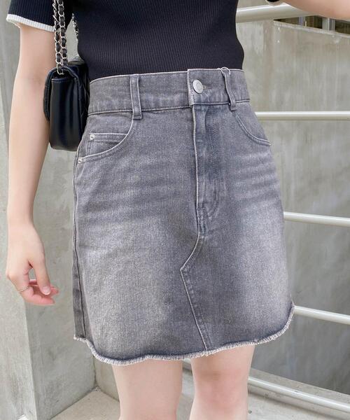 INGNI（イング）の「オーバーダイカットオフデニムスカート（デニムスカート・レディース・グレー/ブルー系その他/インディゴブルー・FREE）」の8枚目の写真