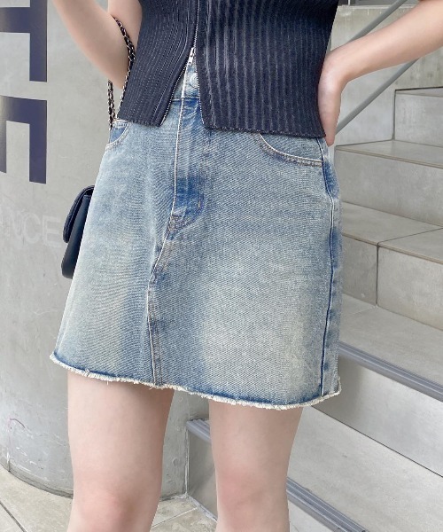 INGNI（イング）の「オーバーダイカットオフデニムスカート（デニムスカート・レディース・グレー/ブルー系その他/インディゴブルー・FREE）」の20枚目の写真