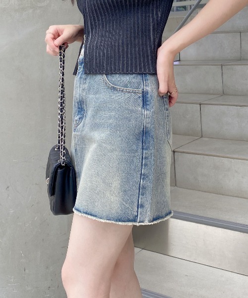 INGNI（イング）の「オーバーダイカットオフデニムスカート（デニムスカート・レディース・グレー/ブルー系その他/インディゴブルー・FREE）」の22枚目の写真