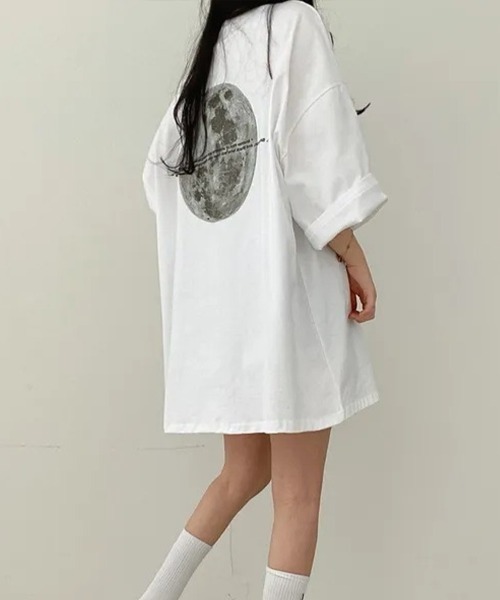 Miniministore(ミニミニストア)の「バックプリントTシャツ ゆったりビッグt(Tシャツ/カットソー・レディース・ブラウン/ホワイト/ブラック/ロイヤルブルー・FREE)」の20枚目の写真