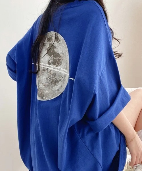 Miniministore(ミニミニストア)の「バックプリントTシャツ ゆったりビッグt(Tシャツ/カットソー・レディース・ブラウン/ホワイト/ブラック/ロイヤルブルー・FREE)」の22枚目の写真