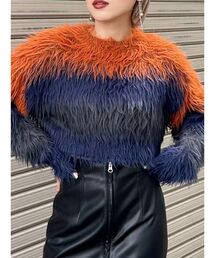 MURUA | シャギーボーダーニット(ニット/セーター)