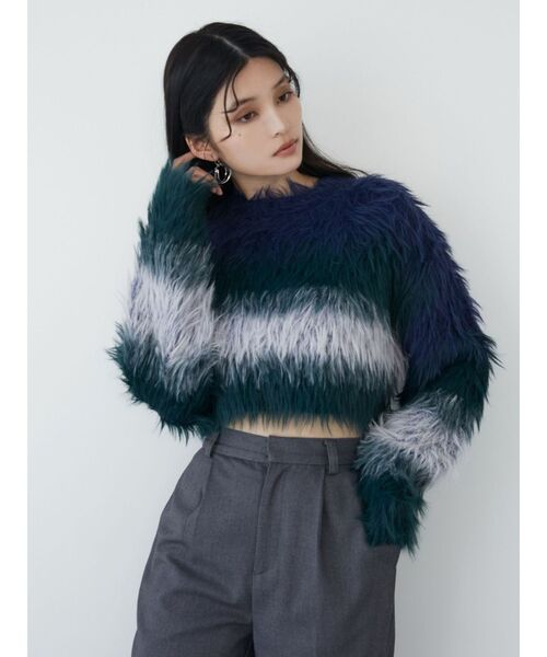 セール】シャギーボーダーニット（ニット/セーター）｜MURUA（ムルーア  