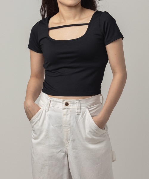 【Rest & Recreation】RR STRAP CROP TOP★送料・関税込 Rest & Recreation/RR STRAP CROP TOP(Tシャツ/カットソー