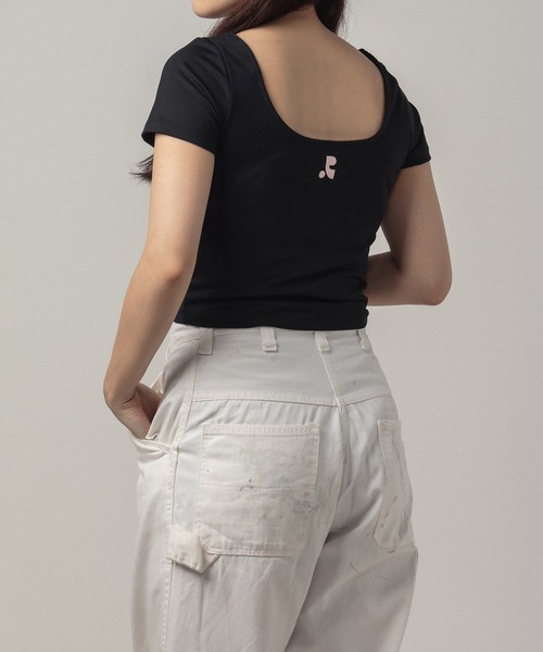 Tシャツ・カットソー Rest & Recreation RR STRAP CROP TOP 4BFK180 Rest & Recreation RR STRAP CROP TOP 4BFK180 (Rest