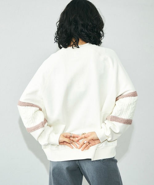 Lee(リー)の「Lee/リー ニットパネルスリーブ スウェット(スウェット・レディース・ブルー/レッド/ピンク/ライム/ピンク系その他/サックスブルー・MEDIUM)」の20枚目の写真