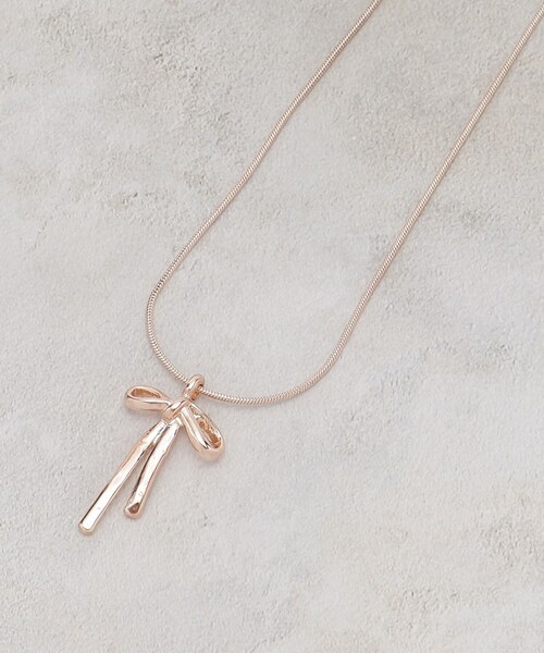 grove（グローブ）の「リボンショートネックレス（ネックレス・レディース・シルバー系/ゴールド/シルバー・00）」の3枚目の写真
