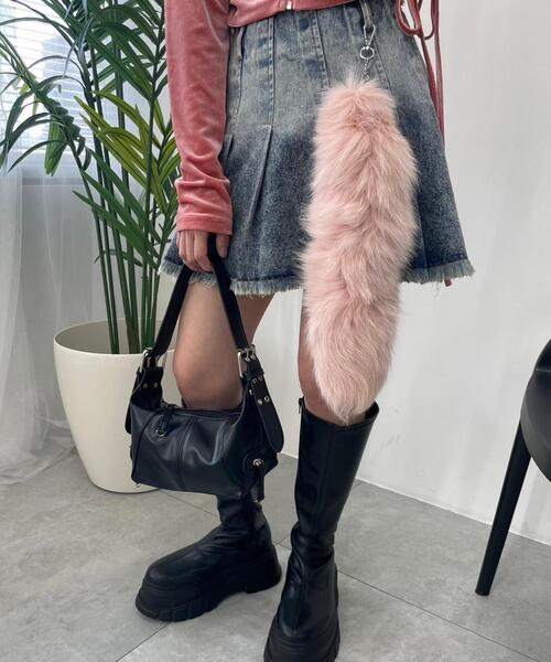 WEGO（ウィゴー）の「WEGO/BIGファーしっぽキーホルダー（キーホルダー・レディース・その他2/その他1/その他3/その他4/サックスブルー/ピンク系その他/ブラック/レッド・FREE）」の14枚目の写真