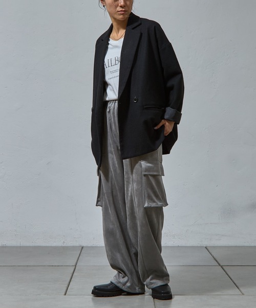 COLONY 2139（コロニートゥーワンスリーナイン）の「スエードポンチカーゴパンツ（カーゴパンツ・レディース・グレー/アイボリー/ブラック・MEDIUM/SMALL）」の16枚目の写真