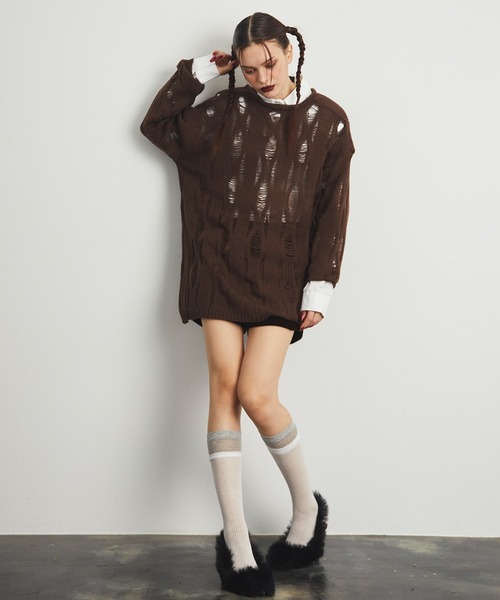 uyu.(ウユ)の「Volume Fur Mules / ボリュームファーミュール【uyu./ウユ】(パンプス・レディース・ブラック/グレー/ブルー・M/L)」の22枚目の写真