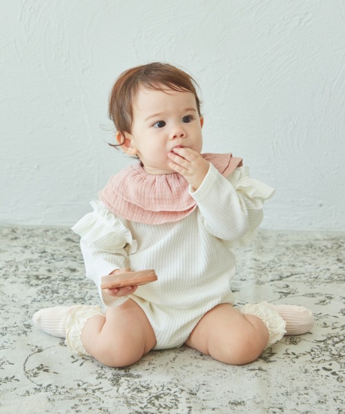 セール】【ベビー】選べる3デザイン 付け襟風スタイ（スタイ