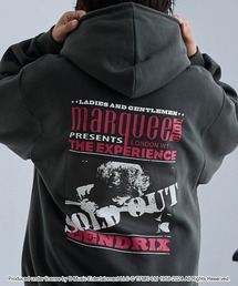 【marquee club】別注 ヴィンテージライクバンドバックプリントプルオーバーパーカー
