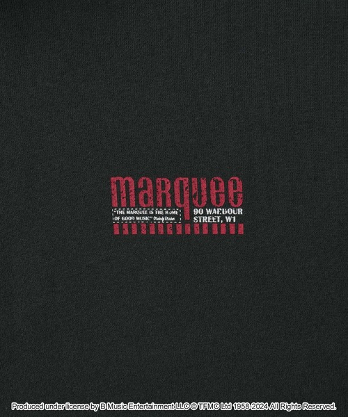 marquee club】別注 ヴィンテージライクバンドバックプリントプル