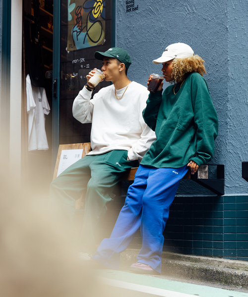 417 EDIFICE（フォーワンセブンエディフィス）の「SLAPS / SWEAT PANTS（スウェットパンツ・メンズ・ブルー/ブラック/ホワイト/ブラウン/グリーン・MEDIUM/LARGE）」の14枚目の写真