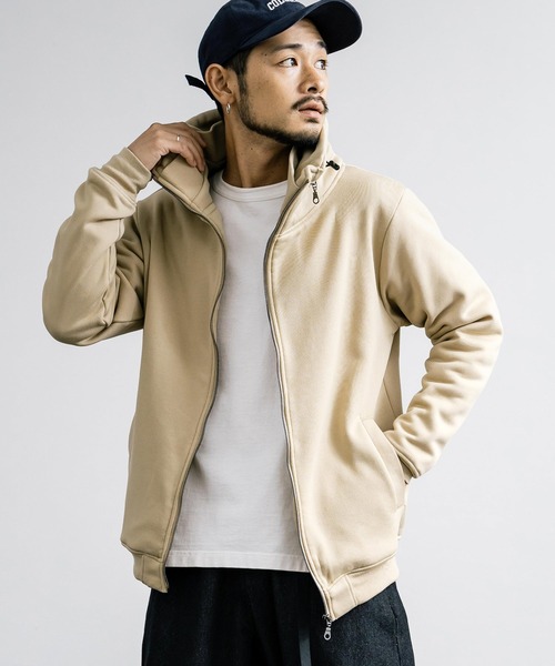 Rocky Monroe(ロッキーモンロー)の「裏起毛 ボリュームネックスウェットブルゾン(ブルゾン・メンズ・カーキ/ブラック/ベージュ/チャコール・M/LL/L)」の16枚目の写真