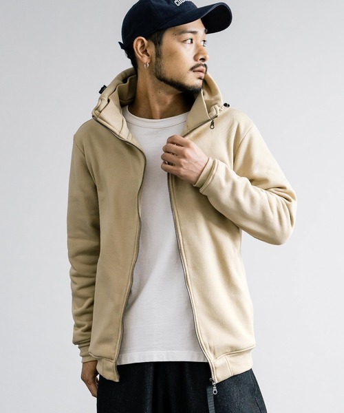 Rocky Monroe(ロッキーモンロー)の「裏起毛 ボリュームネックスウェットブルゾン(ブルゾン・メンズ・カーキ/ブラック/ベージュ/チャコール・M/LL/L)」の17枚目の写真