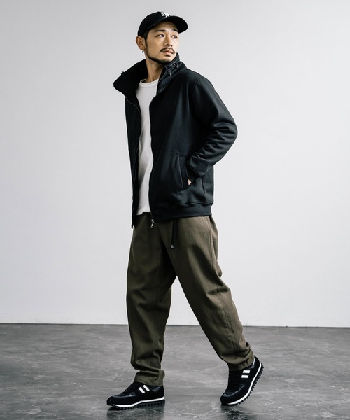 Rocky Monroe(ロッキーモンロー)の「裏起毛 ボリュームネックスウェットブルゾン(ブルゾン・メンズ・カーキ/ブラック/ベージュ/チャコール・M/LL/L)」の11枚目の写真