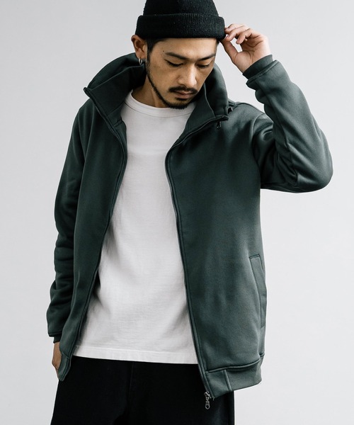 Rocky Monroe(ロッキーモンロー)の「裏起毛 ボリュームネックスウェットブルゾン(ブルゾン・メンズ・カーキ/ブラック/ベージュ/チャコール・M/LL/L)」の20枚目の写真
