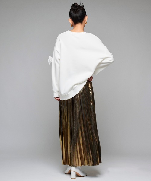 Narcissus（ナルシス）の「メタリックプリーツロングスカート（スカート・レディース・シルバー/ゴールド/ブラック・FREE）」の8枚目の写真