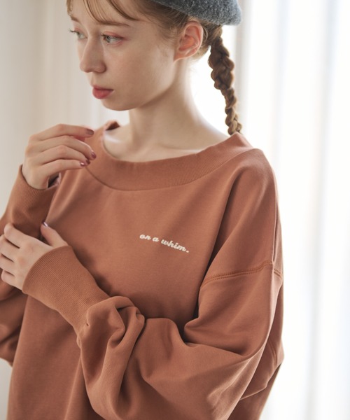 Crisp(クリスプ)の「コンセプトロゴスウェットL(スウェット・レディース・ブラウン/アイボリー/ネイビー・FREE)」の10枚目の写真