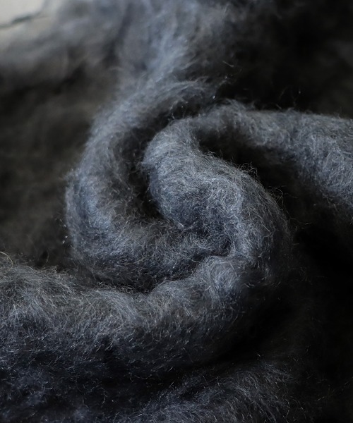 antiqua(アンティカ)の「フリンジマフラー(マフラー・レディース・グレー/ブラック系その他・ONESIZE)」の7枚目の写真