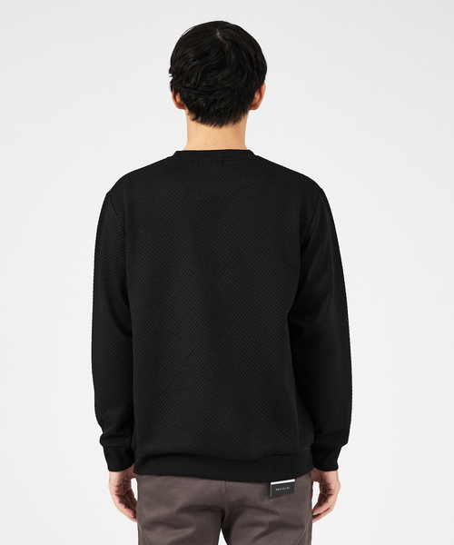 ABAHOUSE GRAY（アバハウスグレイ）の「【ジオメトリック柄 】プルオーバー / 長袖カットソー（Tシャツ/カットソー・メンズ・グレイッシュベージュ/ブラック/グレイッシュブルー/ホワイト・46/48）」の7枚目の写真