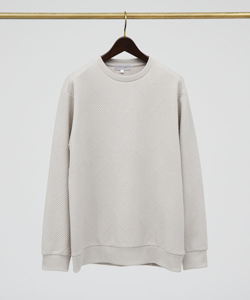 ABAHOUSE GRAY（アバハウスグレイ）の「【ジオメトリック柄 】プルオーバー / 長袖カットソー（Tシャツ/カットソー・メンズ・グレイッシュベージュ/ブラック/グレイッシュブルー/ホワイト・46/48）」の21枚目の写真