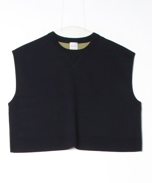 Paul Smith（ポールスミス）の「ウィメンズ バイカラー ニット ベスト / 245253 KN157（ベスト・レディース・ライトピンク/ネイビー・MEDIUM）」の4枚目の写真