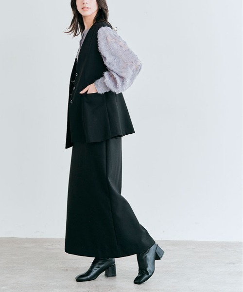 kirakiraShop（キラキラショップ）の「OUI CLASSYジレベスト（ベスト・レディース・ブラック/アイボリー/チャコール/ネイビー・M/L）」の12枚目の写真