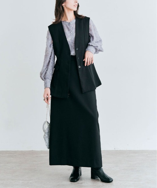 kirakiraShop（キラキラショップ）の「OUI CLASSYジレベスト（ベスト・レディース・ブラック/アイボリー/チャコール/ネイビー・M/L）」の11枚目の写真