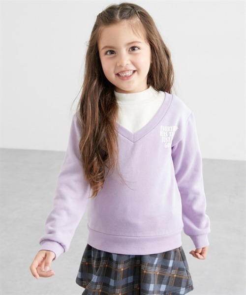 QUNTSTYLE（キュントスタイル）の「裏起毛　選べる♪デザイントレーナー（スウェット・キッズ・ラベンダー/ブルー系/ベージュ系/グリーン系/ブラウン系その他/ネイビー系・100/110/120/130/140/150/160）」の6枚目の写真