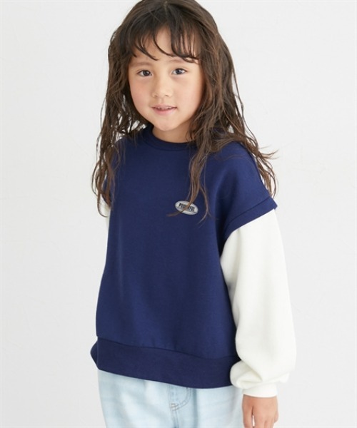 QUNTSTYLE（キュントスタイル）の「裏起毛　選べる♪デザイントレーナー（スウェット・キッズ・ラベンダー/ブルー系/ベージュ系/グリーン系/ブラウン系その他/ネイビー系・100/110/120/130/140/150/160）」の5枚目の写真