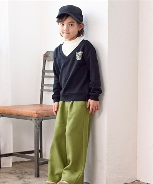 QUNTSTYLE（キュントスタイル）の「裏起毛　選べる♪デザイントレーナー（スウェット・キッズ・ラベンダー/ブルー系/ベージュ系/グリーン系/ブラウン系その他/ネイビー系・100/110/120/130/140/150/160）」の19枚目の写真