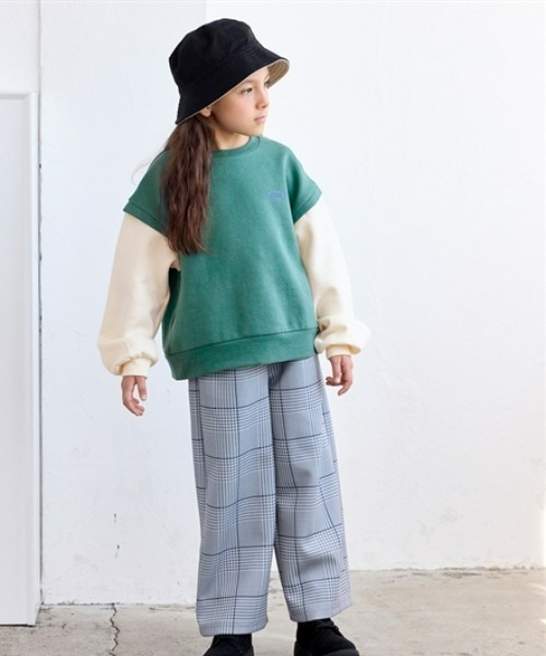 QUNTSTYLE（キュントスタイル）の「裏起毛　選べる♪デザイントレーナー（スウェット・キッズ・ラベンダー/ブルー系/ベージュ系/グリーン系/ブラウン系その他/ネイビー系・100/110/120/130/140/150/160）」の10枚目の写真