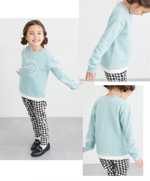 QUNTSTYLE（キュントスタイル）の「裏起毛　選べる♪デザイントレーナー（スウェット・キッズ・ラベンダー/ブルー系/ベージュ系/グリーン系/ブラウン系その他/ネイビー系・100/110/120/130/140/150/160）」の15枚目の写真