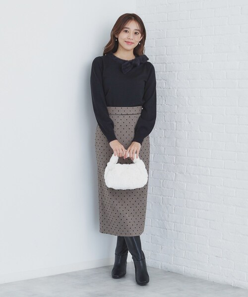 index（インデックス）の「◆【2WAY】フェイクファーショルダーBAG（ハンドバッグ・レディース・ベージュ/オフホワイト/グレー・00）」の6枚目の写真