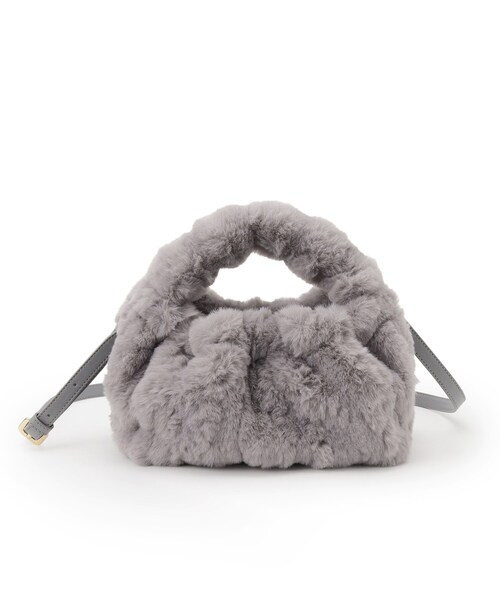 index（インデックス）の「◆【2WAY】フェイクファーショルダーBAG（ハンドバッグ・レディース・ベージュ/オフホワイト/グレー・00）」の13枚目の写真