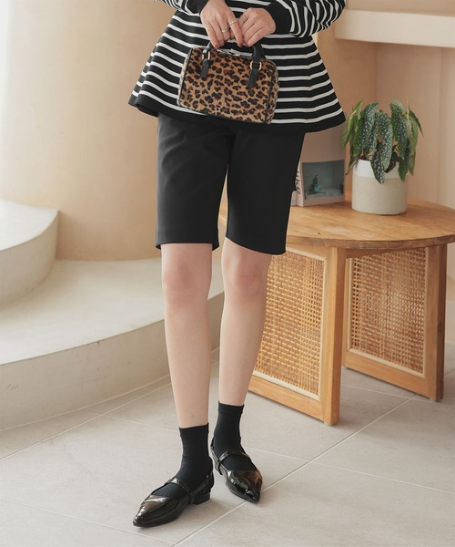 KOBE LETTUCE（コウベレタス）の「バミューダハーフパンツ（その他パンツ・レディース・ブラック/キャメル・M/S/XS）」の3枚目の写真