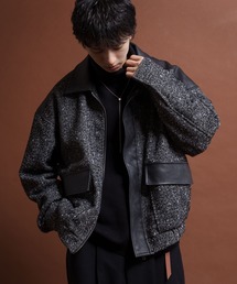 コンビネーションカラーネップブルゾン