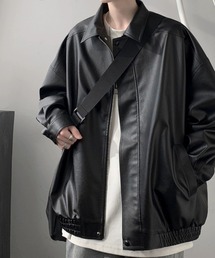 link lot（リンクロット）の「オーバーサイズジップアップ合皮ブルゾン（ブルゾン・メンズ）」