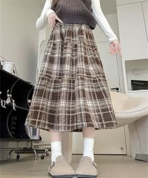 チェックティアードスカート