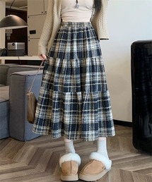 チェックティアードスカート