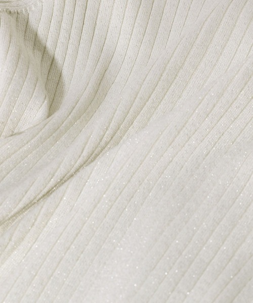 BAYFLOW（ベイフロー）の「[華やかなラメ素材]ハイゲージラメニットプルオーバー（ニット/セーター・レディース・ライトグリーン/オフホワイト/ネイビー・FREE）」の17枚目の写真