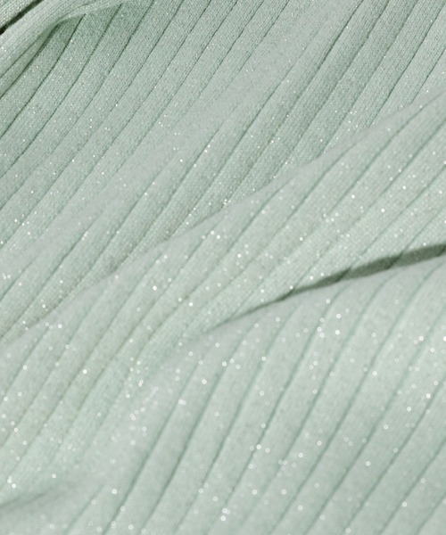 BAYFLOW（ベイフロー）の「[華やかなラメ素材]ハイゲージラメニットプルオーバー（ニット/セーター・レディース・ライトグリーン/オフホワイト/ネイビー・FREE）」の18枚目の写真